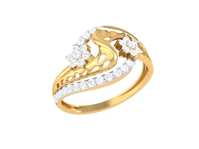 Women Ring  Render 3dm STL OBJ FBX Details 3D print model 22