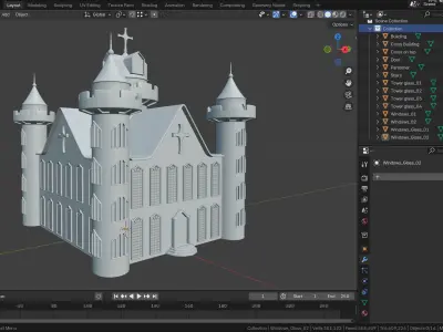 Church 3D Model 3d Printing 3D print model