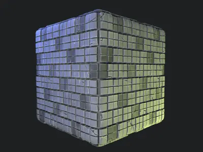 Stylized Floor Tiles Material 05 Texture