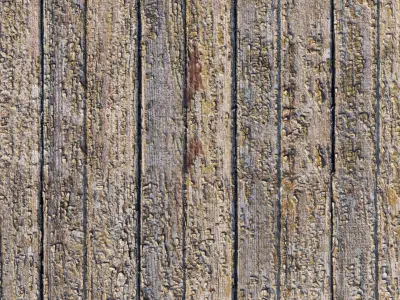 Old painted boards material Low-poly 3D model