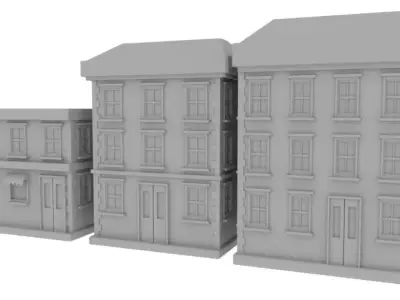 Vintage Old Buildings Free 3D model