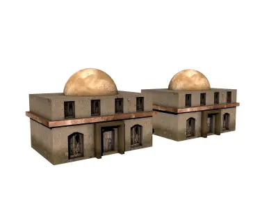 Afghan House Low-poly 3D model
