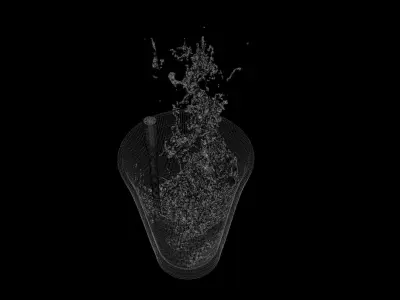 Water Pouring - Liquid Pouring - Simulated 3D model