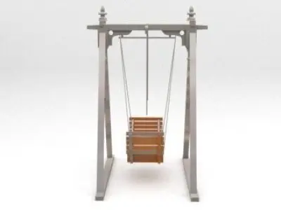 swing wooden 3D model
