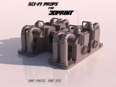 SCI-FI PROPS for 3Dprint 3D print model