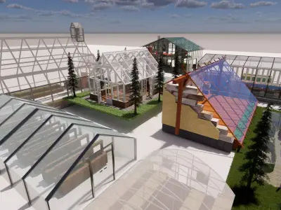 Agricultural Greenhouse Tent Frame -B13 3D model