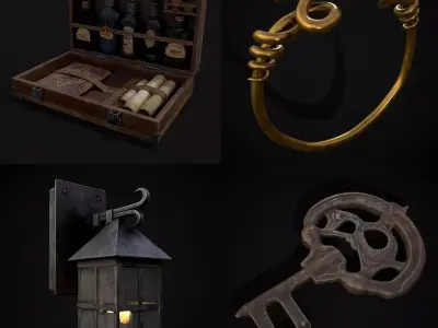 Medieval Prop Mix Twenty Four 3D Model Pack