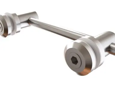 hardware for window 3D models in stainless steel 3D model