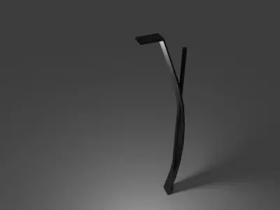 modern and futuristic street lamp post  Low-poly 3D model