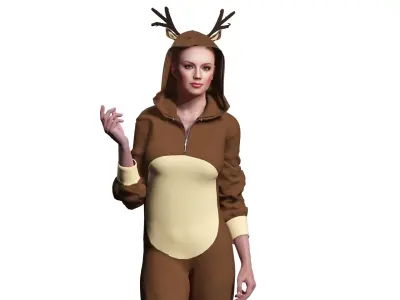 Free Raindeer PJ Free low-poly 3D model
