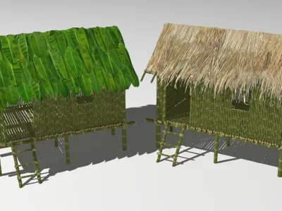 Jungle hut 3D model