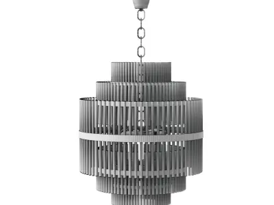 GLASS CHANDELIER CHROME 3D model
