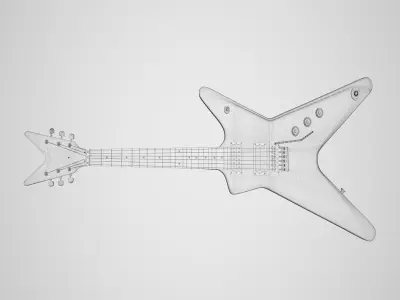  Dean From Hell Cowboys From Hell Electric Guitar 3D model