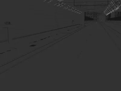 City Road Tunnel and Bridge 3D Model High Quality FBX OBJ 3D model