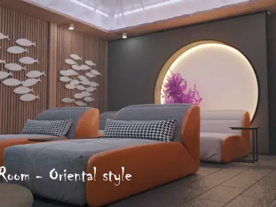 Media Room - Oriental Style 3D model