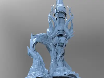 Hydra Cthulhu octopus mounains 3D model