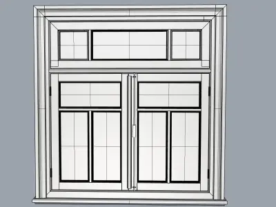 Photorealistic Wooden Casement Window PBR 3D Model 3D model