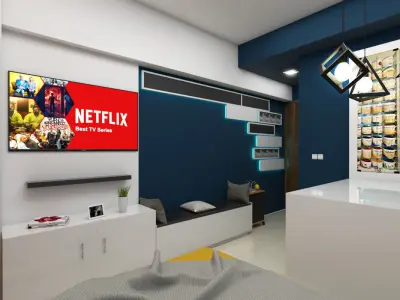 23 sqm  flat interior scene 3D model