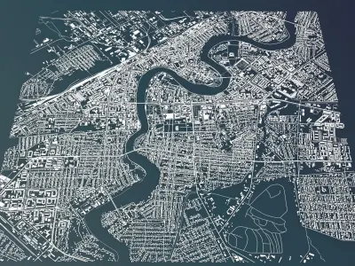 Cityscape Atyrau Kazakhstan 3D model