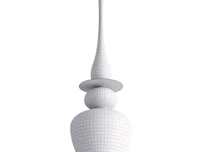 Aura Stack glass pendant Low-poly 3D model
