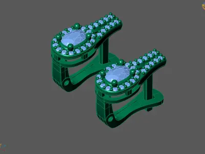 Women Earrings 3DM STL Womens Earring Renders 3D print models   3D print model