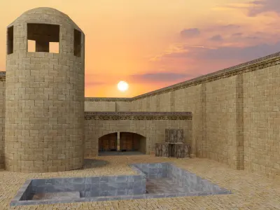 Counter Attack Castle Low-poly 3D model