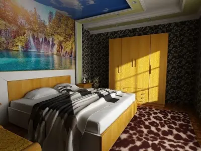 Bedroom scene 3d model 3D model