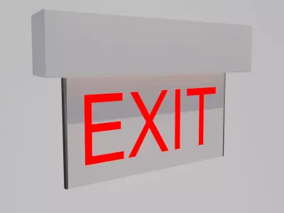 Exit Sign-001 3D model