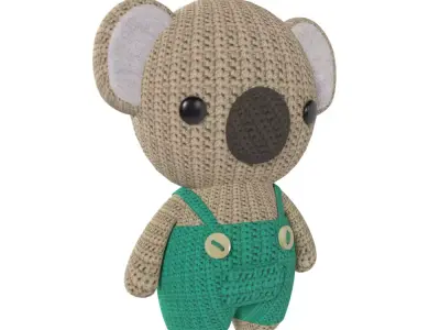 Koala Amigurumi 3D model