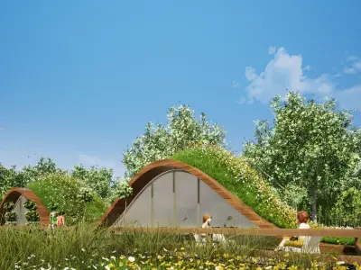 GRASSY HOME Low-poly 3D model