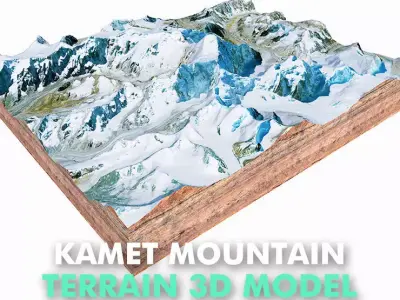 Kamet Mountain Uttarakhand India 3D model