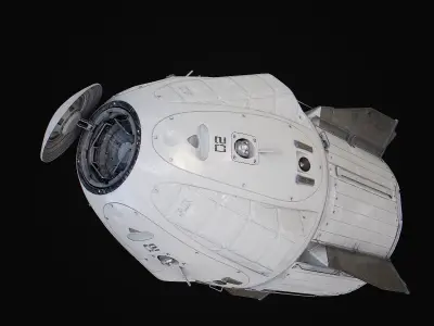 Space Rocket Low-poly 3D model