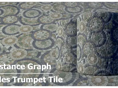 Substance 3D Designer Graphs of Circles Trumpet Tile Texture