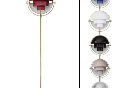 Floor lamp Louis Weisdorff Multi-lite floor lamp 3D model