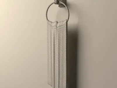 Towel and Hanger 3D model