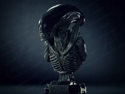 Dog alien Sculptures and Bust - fanart Collection  3D Model Pack