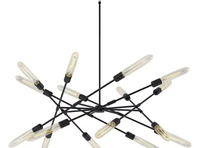 Pierce LED Pendant Oiled Bronze 3D model