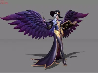 Alice Wizardy Teacher Low-poly 3D model