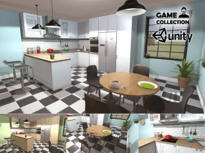 Kitchen Collection 1 - game Low-poly 3D model