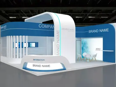 exhibition booth stand 3d model tradeshow 3D model