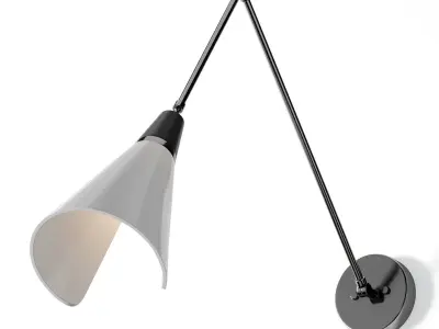 Style Circle Wall Lamp 3D model