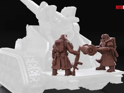 Ice Warriors - Artillery crew of the Imperial Force 3D print model