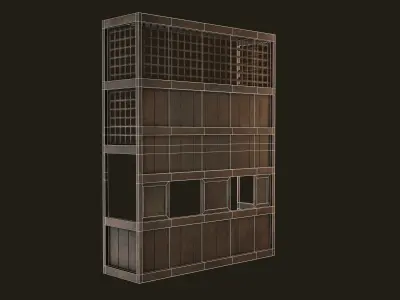 Islamic Mashrabiya Low-poly 3D model