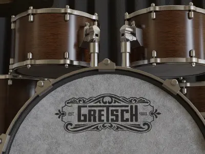 Percussion - Drum Set 3D model