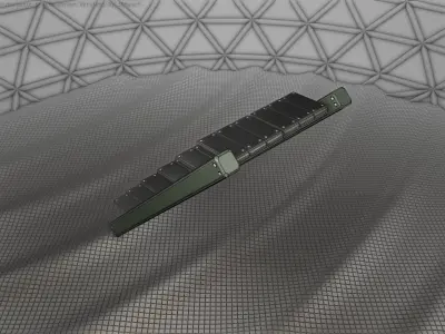 Sci-Fi Stairs - 15 - Green Version Low-poly 3D model