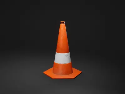 Barriers Game Ready pole Low-poly 3D model