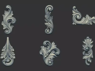 55 Ornaments Decoration Pack 3D model