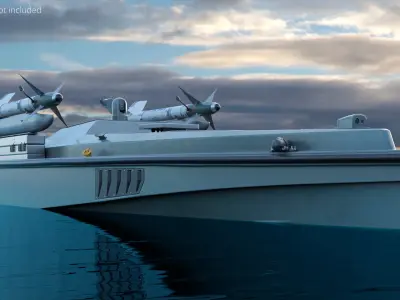  Magura V7 Drone with AIM9 Missiles on Water 