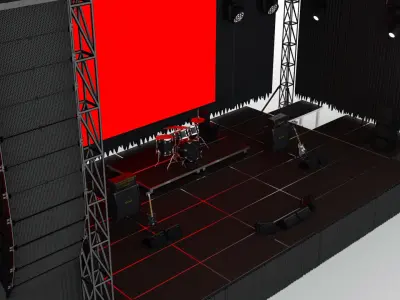 Concert Stage 3D model 3