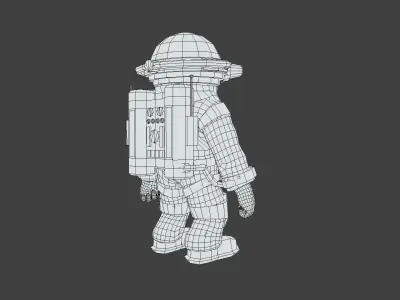 Human Astronaut  Low-poly 3D model